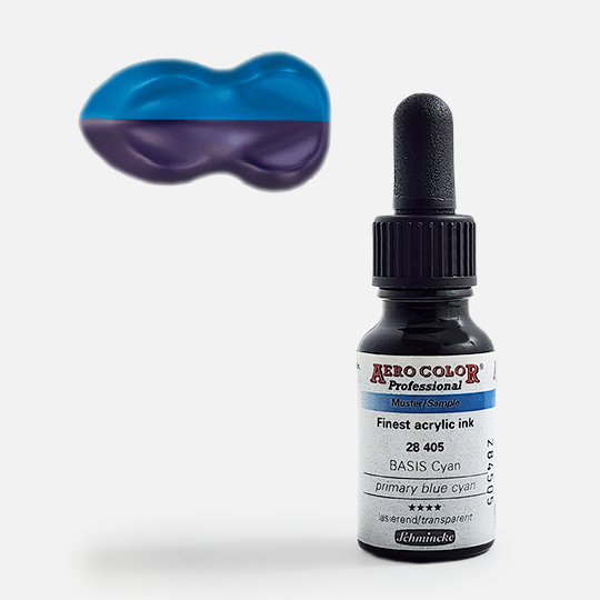 SCHMINCKE Aero Color Finest Acrylic Ink Primary Blue Cyan 7ml