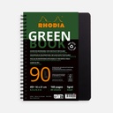 RHODIA Lined Green Book 90gsm A5+ x 80
