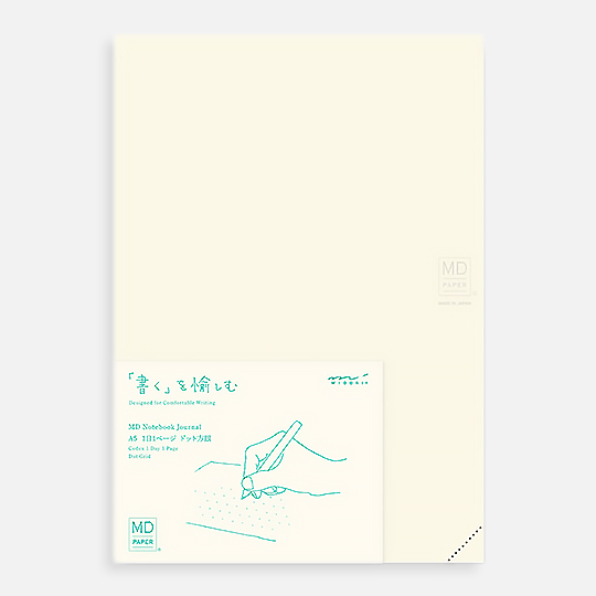 MIDORI MD Notebook Journal 52gsm Dot Grid A5 Codex 1 Day 1 Page