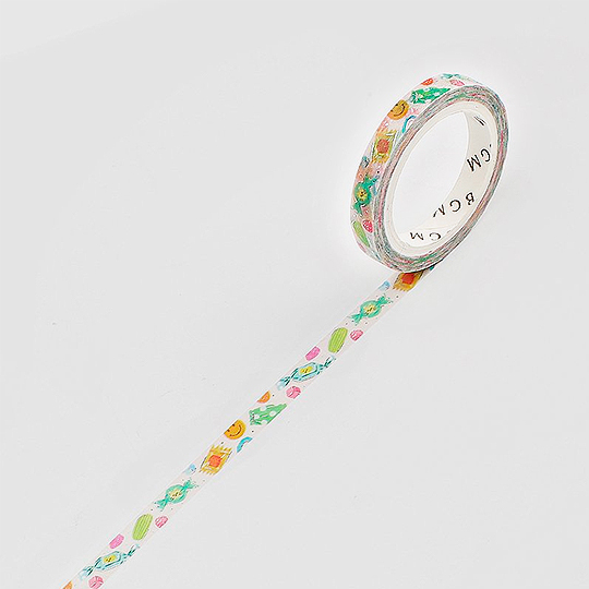 BGM Washi Tape 5mm Silver Candy