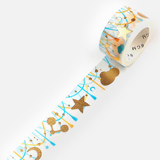 BGM Washi Tape 20mm Decoration Star & Moon