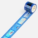 BGM Clear Washi Tape 30mm Blue Flim