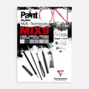 CLAIREFONTAINE Paint On Mixed Media Paper Pad Mix 9 250gsm A4 x 27