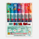 UNI Posca Acrylic Glitter Marker Fine Tip Set x 7