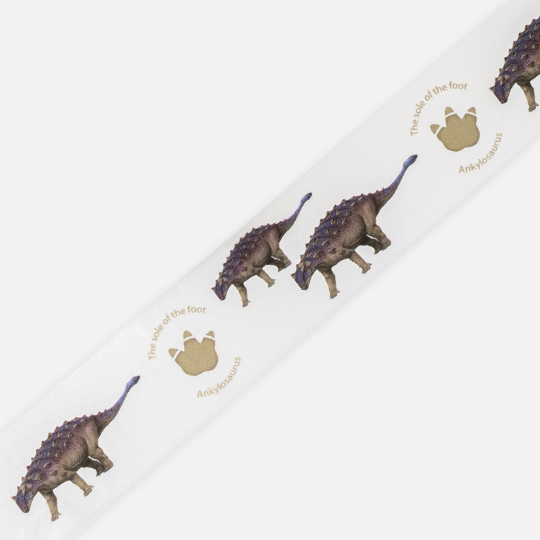 OKINA Dinosaur Washi Tape 30mm x 7m Ankylosaurus