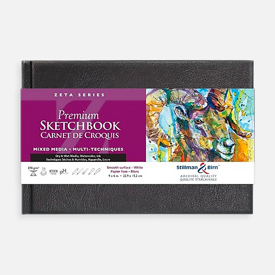 STILLMAN & BIRN Zeta Hardbound Sketchbook 270gsm Landscape 9" x 6" x 26