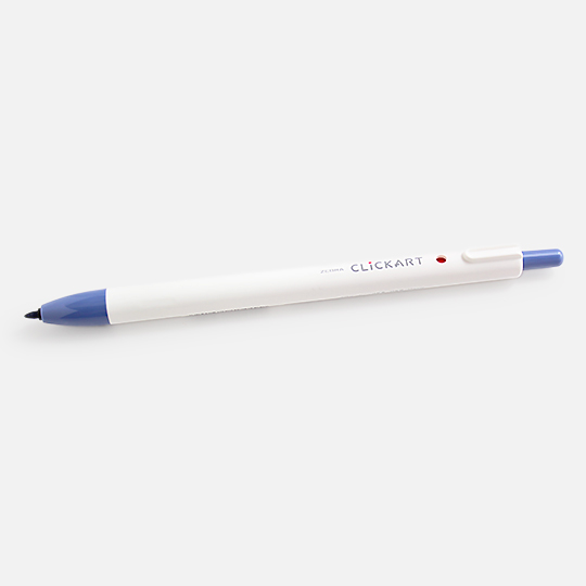 ZEBRA Clickart Retractable Marker Blue Grey