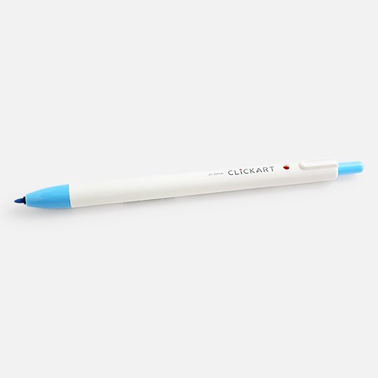 ZEBRA Clickart Retractable Marker Light Blue