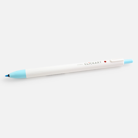 ZEBRA Clickart Retractable Marker Aqua Blue