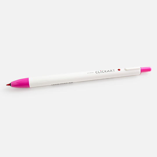 ZEBRA Clickart Retractable Marker Cherry Pink