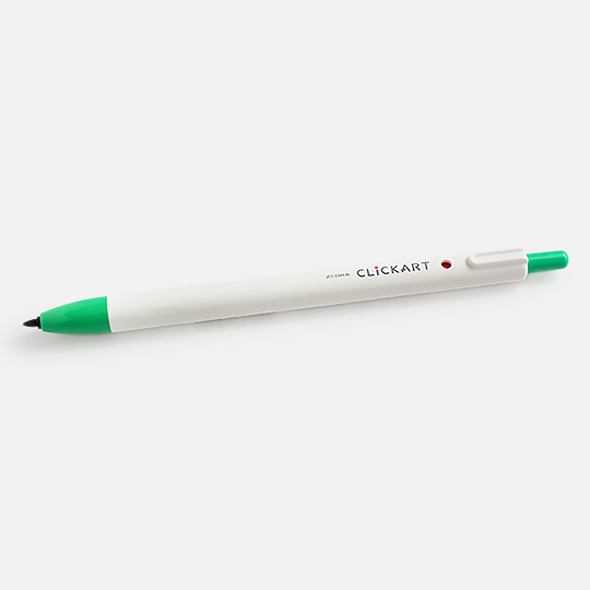 ZEBRA Clickart Retractable Marker Green
