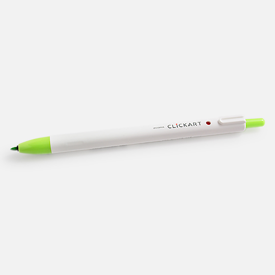 ZEBRA Clickart Retractable Marker Light Green