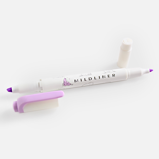 ZEBRA Mildliner Highlighter White Series Mild Lavender