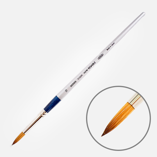 HOLBEIN 3100R Resable Synthetic Squirrel Round Brush 10