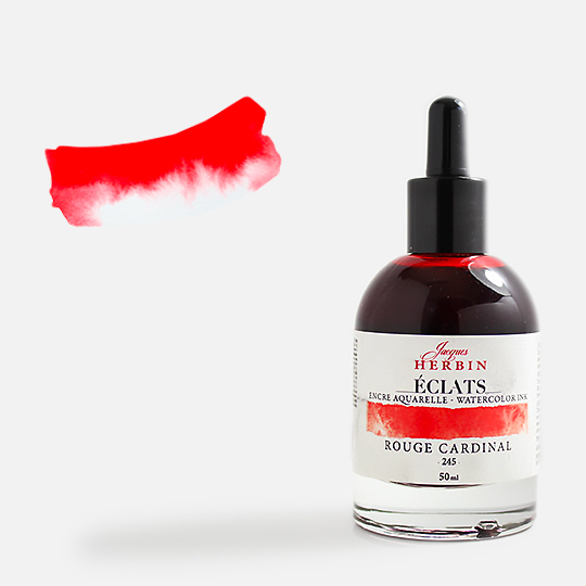 JACQUES HERBIN Eclats Watercolor Ink 50ml Cardinal Red