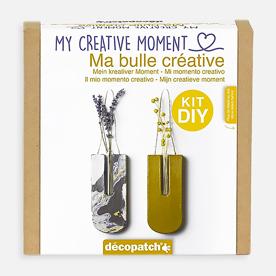 DECOPATCH My Creative Moment Paper Mache Bud Vase DIY Kit