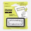 MIDORI Paintable Stamp Pre-Inked Half Size Flower