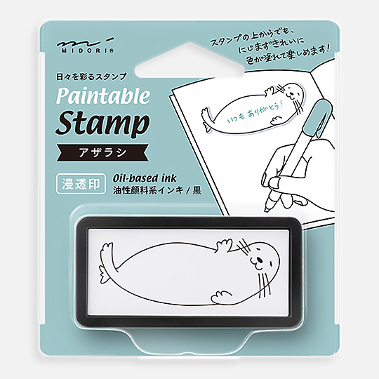 MIDORI Paintable Stamp Pre-Inked Half Size Seal
