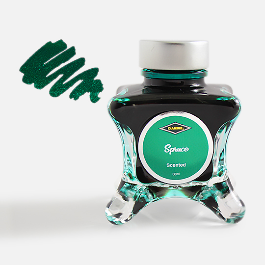 DIAMINE Inkvent Green Scented Fountain Pen Ink 50ml Spruce