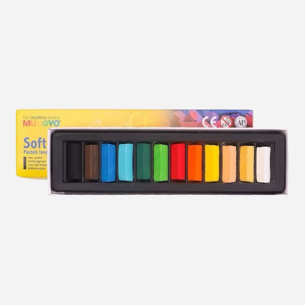 MUNGYO Soft Pastel 1/2 Stick Set x 12