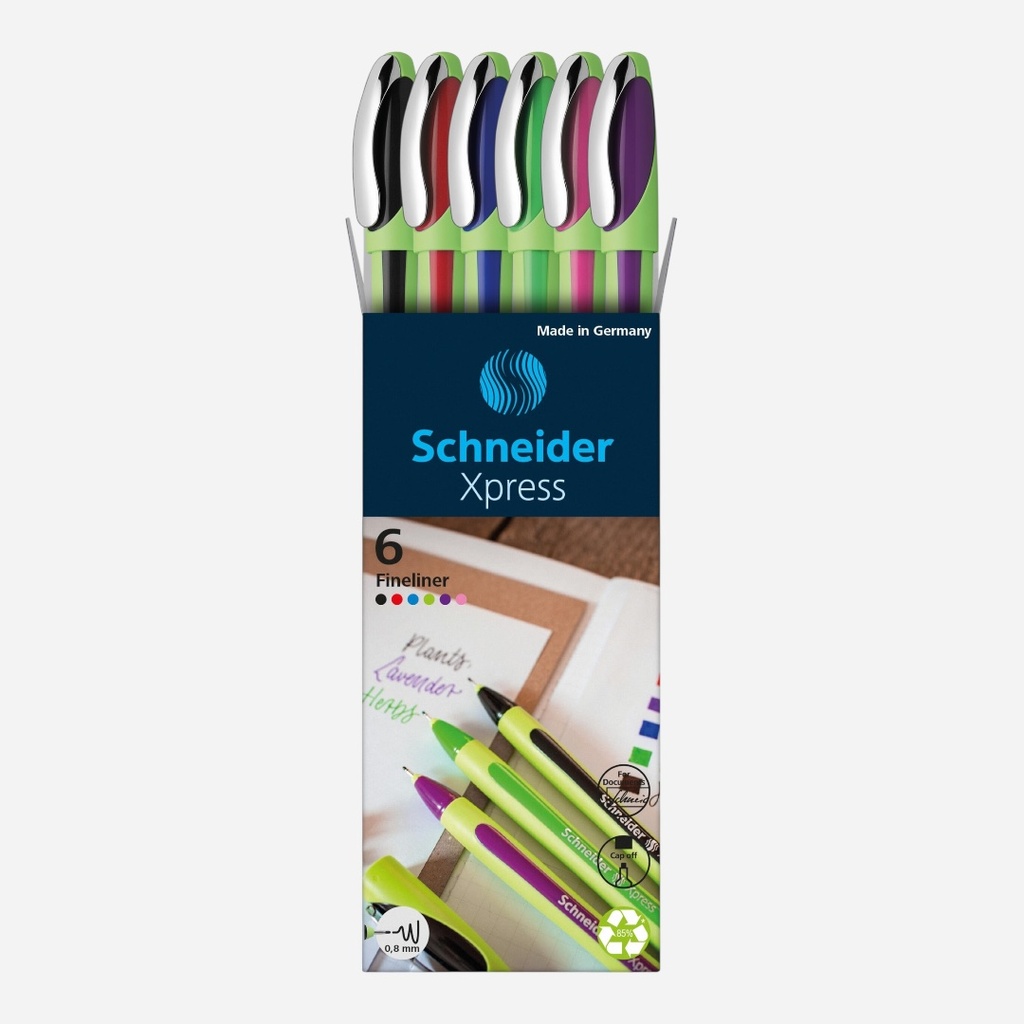 SCHNEIDER Xpress Fineliner Set x 6