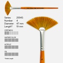 SILVER Golden Natural Blend Fan Brush 4