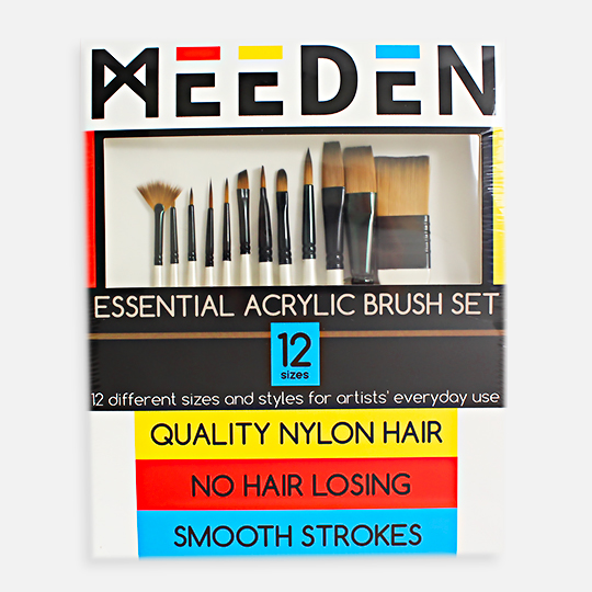 MEEDEN Acrylic Painting Brush Set x 12