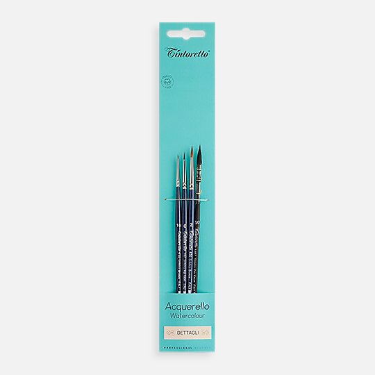 TINTORETTO 8101 Watercolor Brush Set x 4