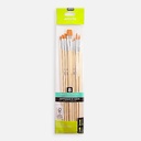 PEBEO Pop Art Golden Taklon Flat & Round Brush Set x 8