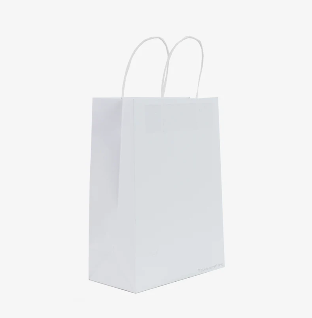 OVJ Kraft Paper White Bag 11cm x 21cm x 27 cm