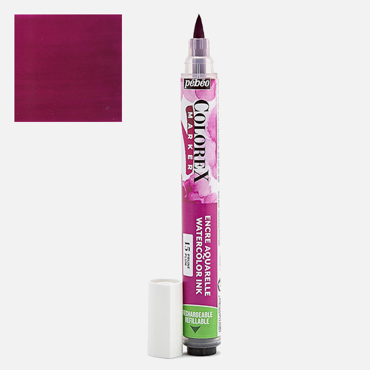 PEBEO Colorex Watercolor Brush Marker 1mm Plum