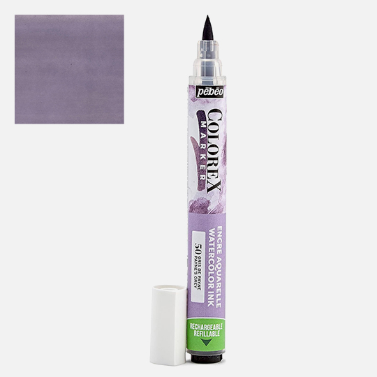 PEBEO Colorex Watercolor Brush Marker 1mm Payne's Grey