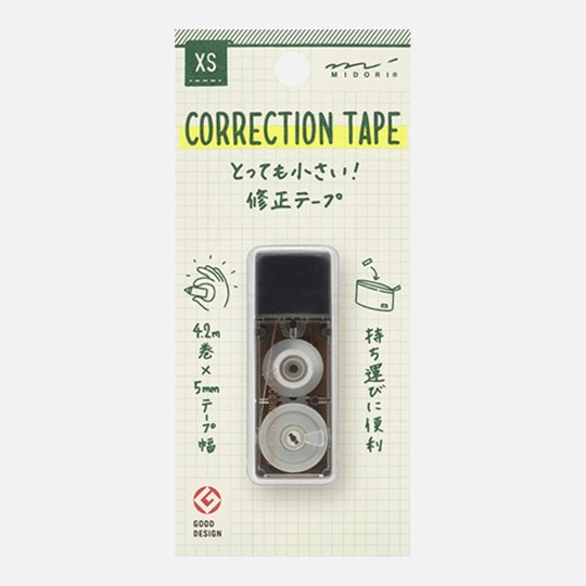 MIDORI XS Correction Tape Black A