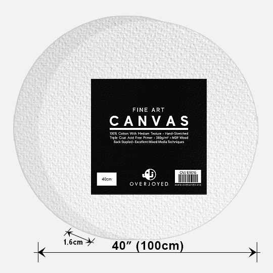 OVJ Stretched Cotton Canvas 380gsm Circle 15mm x 100cm