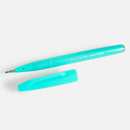 PENTEL Fude Touch Brush Pen Emerald Green