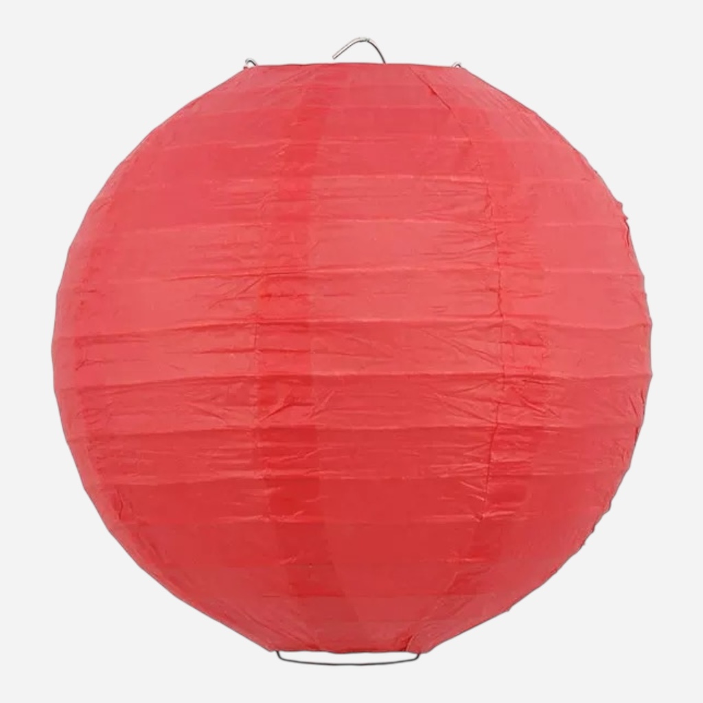 OVJ Round Paper Lantern 40cm Red