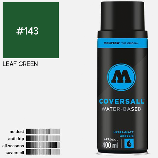 MOLOTOW Coversall Water-Based Spray Paint 400ml Leaf Green