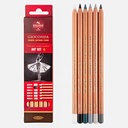KOH-I-NOOR Gioconda Soft Pastel Pencil Drawing Art Grey Set x 6