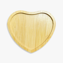 OVJ Bamboo Coaster Heart 10.5cm