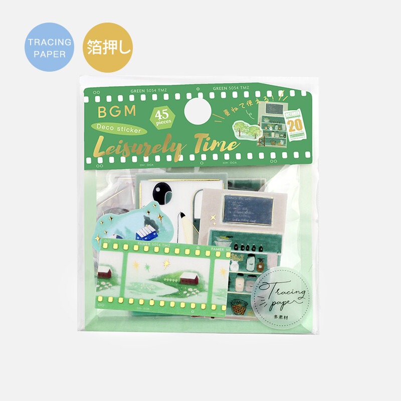 BGM Deco Sticker Leisure Time Green
