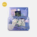 BGM Deco Sticker Floral Post Blue