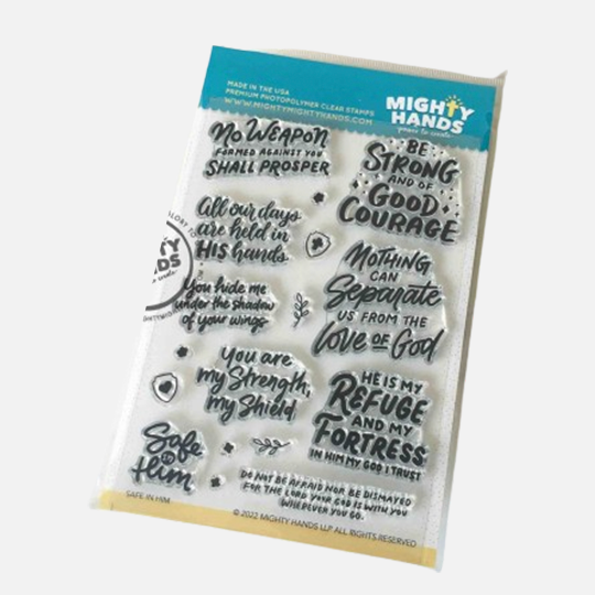 MIGHTY HANDS Clear Stamp 4” x 6” Safe in Him