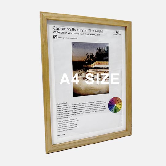 OVJ Wooden Magnetic Display Board A4