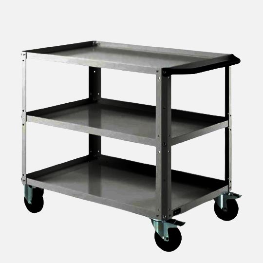 OVJ Metal Utility Cart 720mm x 420mm x 880mm Dark Grey
