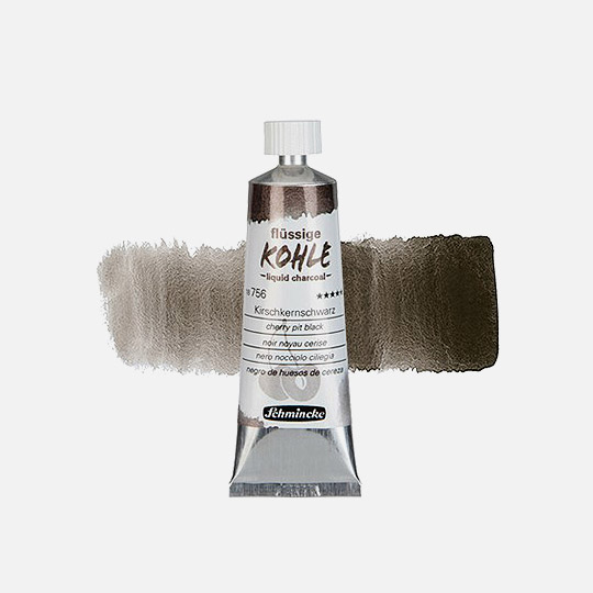 SCHMINCKE Liquid Charcoal 15ml Cherry Pit Black