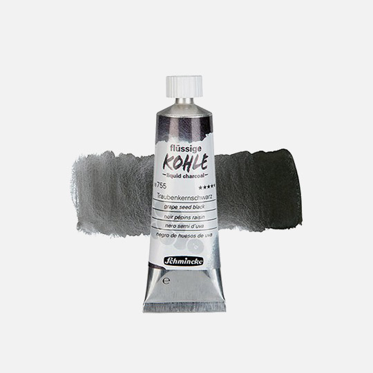 SCHMINCKE Liquid Charcoal 15ml Grape Seed Black