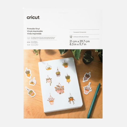 CRICUT Joy Xtra Printable Vinyl A4 Transparent x 12