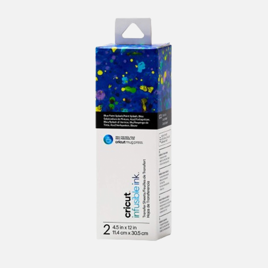 CRICUT Infusible Ink Transfer Sheet 11.4cm x 30.5cm Blue Paint Splash x 2