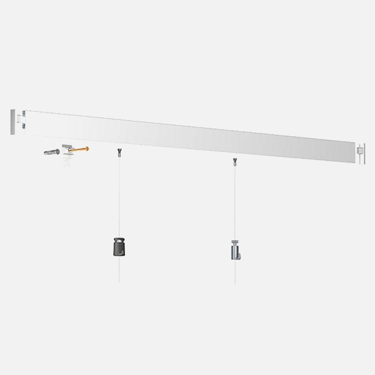 OVJ ARTITEQ Wall Mounted Hanging Track 3m White