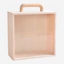 OVJ Diorama Pine Wood Box With Slide Cover 8cm x 20cm x 20cm